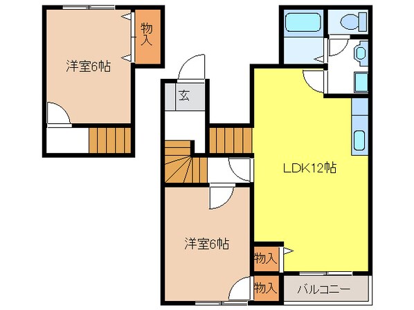 アンソレイエＡの物件間取画像